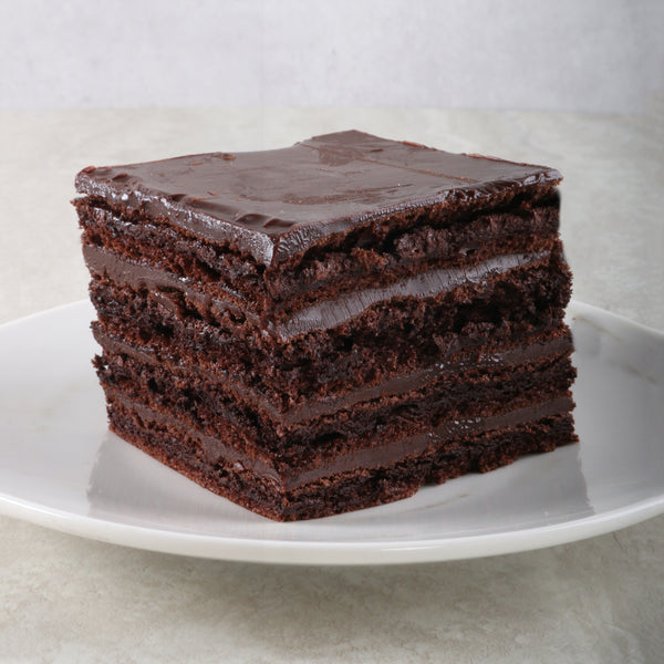 Flourless Valrhona Chocolate Cake Slice*