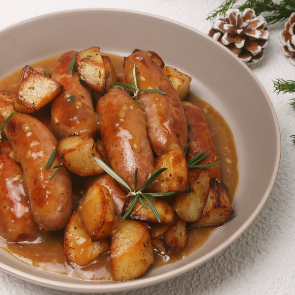 Baked Pork Sausages with Potatoes & Gravy (8 - 10 Pax)