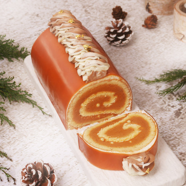 Salted Caramel Crémeux Log Cake