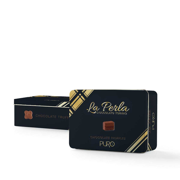 La Perla Assorted Chocolate Truffle & Gianduiotti Tin