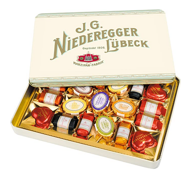 Niederegger Chocolate Marzipan Assortment in Nostalgia Tin