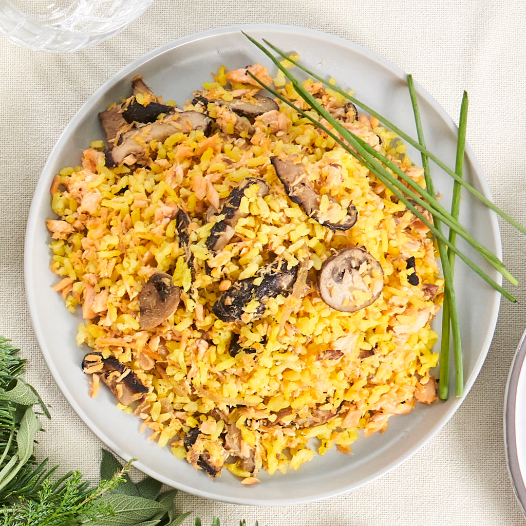 Salmon Mushroom Truffle Rice Tray (4 6 Pax) Gourmet Groceries